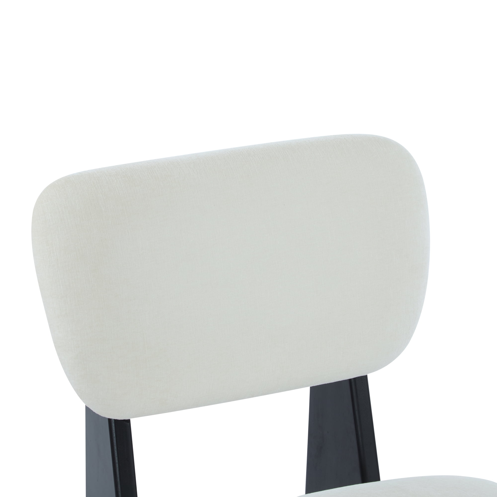 Leumius Set of 2 Modern Lounge Chair with Polyester Upholstery, Sturdy Wood Base With Walnut Finish, Minimalist and Stylish Accent Seating for Living Room Bedroom Office Beige+Black