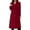Red, variant on Women's Warm Double Wool Pea Coat Trench Coat Jacket with Hood(Black,XXL)