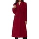 thumbnail image 1 of Abrigo pesado Gibobby de lana con doble botonadura y bolsillos para mujer Rojo XL, 1 of 4