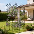thumbnail image 5 of 3PCS Tall Metal GardenTrellis Heavy Duty Outdoor Backyard  Trellis Vine Plant Vegetables Climbing Support,  18.70x86.61 inch, Black, 5 of 13