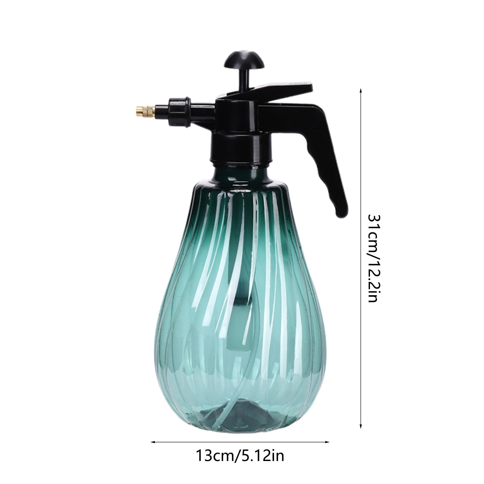 JoyHoop 1.5L Pneumatic Watering Can with Adjustable Brass Nozzle, High Pressure Sprayer for Gardening and Plants, Green