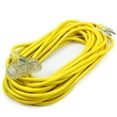 thumbnail image 4 of Stark USA 25ft Lighted Outdoor Extension Cord With 3 Outlets - 10/3 SJTW Heavy Duty Yellow Extension Cable With 3 Prong Grounded Plug for Safety, 15AMP - Great for Garden and Major Appliances, 4 of 4
