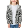 thumbnail image 3 of Kids Zip Up Hoodie for Boys Girls Toddler - Cute Funny Husky Gray Lightweight Long Sleeve 2T Boys Girl Clothes, Sun Protection Windproof Jackets Hoodie Sweatshirt, 3 of 7