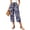 #2 Geometric Tile Print, variant on VDJ Womens Dress Pants Ruffle Elastic Waist Drawstring Flowy Capris Pants Striped Printed Business Work Straight Pants Size XL