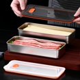 thumbnail image 2 of Bacon Container for Refrigerator Stainless Steel Airtight Bacon Storage Containers with Lids Dishwasher Safe Deli Meat Crisper Box Space-Saving Kitche, 2 of 4