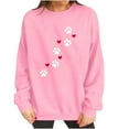thumbnail image 4 of Valentine's Day Crewneck Pullover for Women - Love Heart Graphic Print Casual Sweatshirt, Long Sleeve Loose Fit Top, Romantic 2026 Comfy Knit Wear Gift, 4 of 8