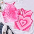 thumbnail image 4 of JAJAHO 2 Pack Girls Tank Tops Cute Crop Top For Kids Summer Sleeveless Heart Pattern Print Cami Shirts For 7-12 Years, 4 of 9