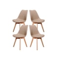 thumbnail image 1 of Sillas Tulip tipo Eames Mirel Set de 4 Piezas Moka, 1 of 5