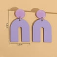 thumbnail image 4 of Polymer Clay Earrings Horseshoe Acrylic Dangle Earrings for Women Boho Acetic Acid U Shape Arch Earrings Multcolor Geometric Resin Disc Stud Earrings Exaggerated Ear Jewelry Gift, 4 of 9