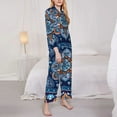 thumbnail image 4 of Kll Ethnic Mandala Print Women'S Long Sleeve Pajamas With Pants Sleepwear Loungewear 2 Set-X-Large, 4 of 9