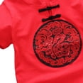 thumbnail image 5 of Baby Toddler Boys Short Sleeve Chinese Style Outfits Tang Suit T-Shirt Tops+Shorts Traditional Style 0-5 Years, 5 of 8