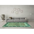 thumbnail image 3 of Ahgly Company Indoor Rectangle Abstract Turquoise Blue Modern Area Rugs, 4' x 6', 3 of 4