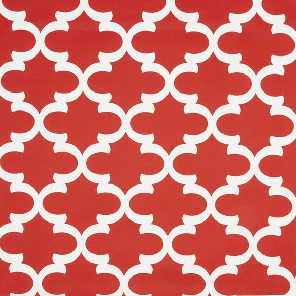 Scalloped Red Indoor/Outdoor Cushion, Corded