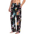 thumbnail image 6 of Wukai Hibiscus Rose Mens PJ Pajama Pants|Sleepwear Plaid PJs with Pockets|Men's Lightweight Open-Hem Lounge Pants-XX-Large, 6 of 6