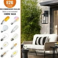 thumbnail image 5 of 14" Outdoor Light Fixtures Wall Mount Outdoor Wall Lights for House Matte Black Exterior Light Fixtures for Porch, Garage, Hallway, Doorway, Backyard, (2-Pack), 5 of 9