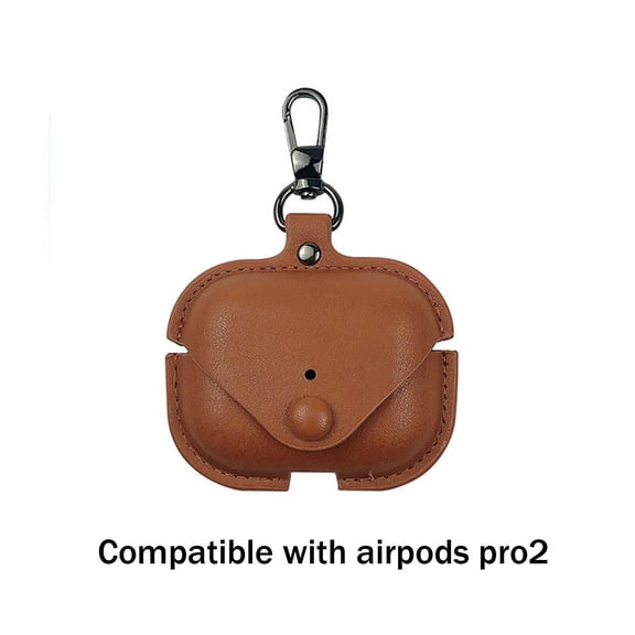 CCOCC Headphone Case,Full-Body and Reliable Impact Protection Compatible with Air Pod Pro Case,Sophisticated Leather for Airpods Pro 2nd Generation Case Cover,Brown