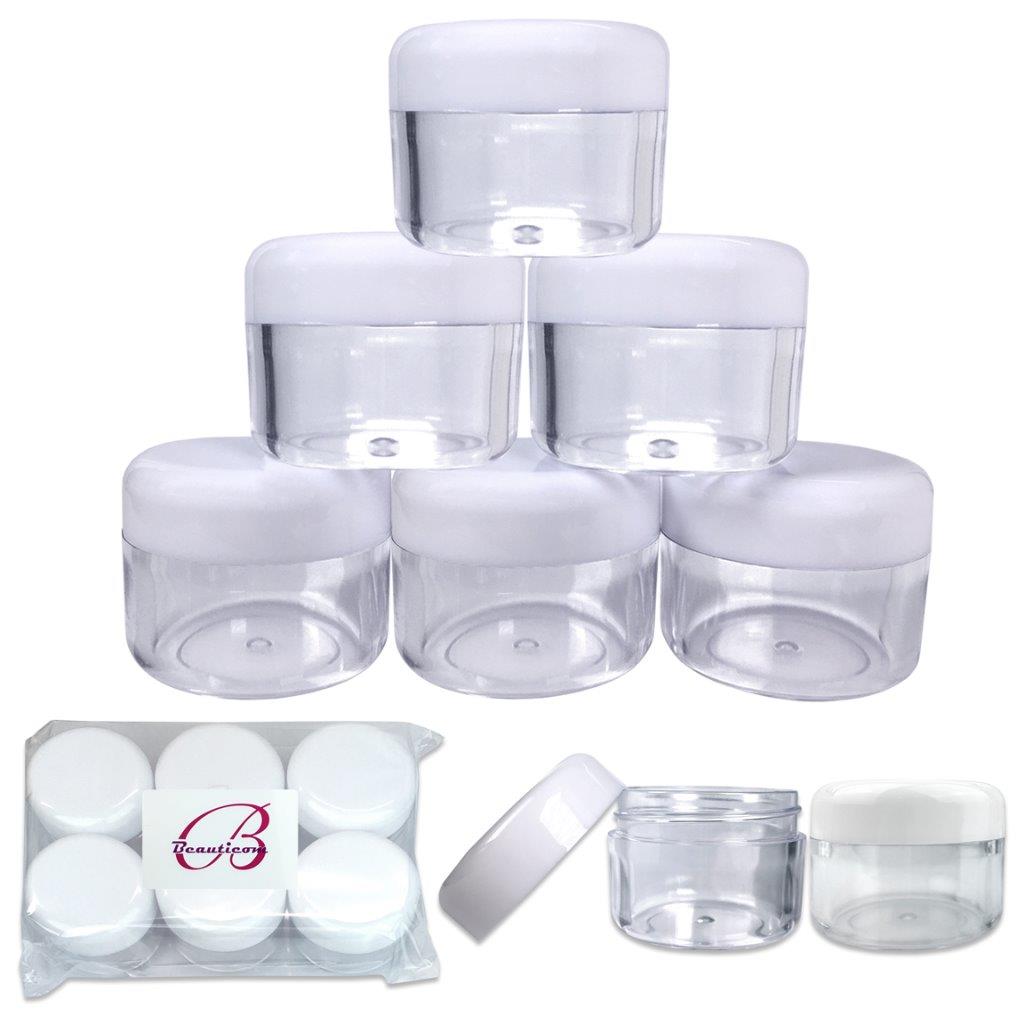 6 Pieces High Quality 30 Gram 30 ml (1 oz) Travel Jars with