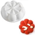 thumbnail image 2 of Matsuzay Molde de pastel de silicona 3D 8 pétalos Flor Sartenes Herramientas para hornear Mousse Postre de chocolate Molde Herramienta para pasteles Type2 NO2 Matsuzay JJ18636-00, 2 of 5