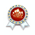 thumbnail image 1 of Pintado a mano de tulip flower Plant Insignia broche Medalla ganadora, 1 of 3