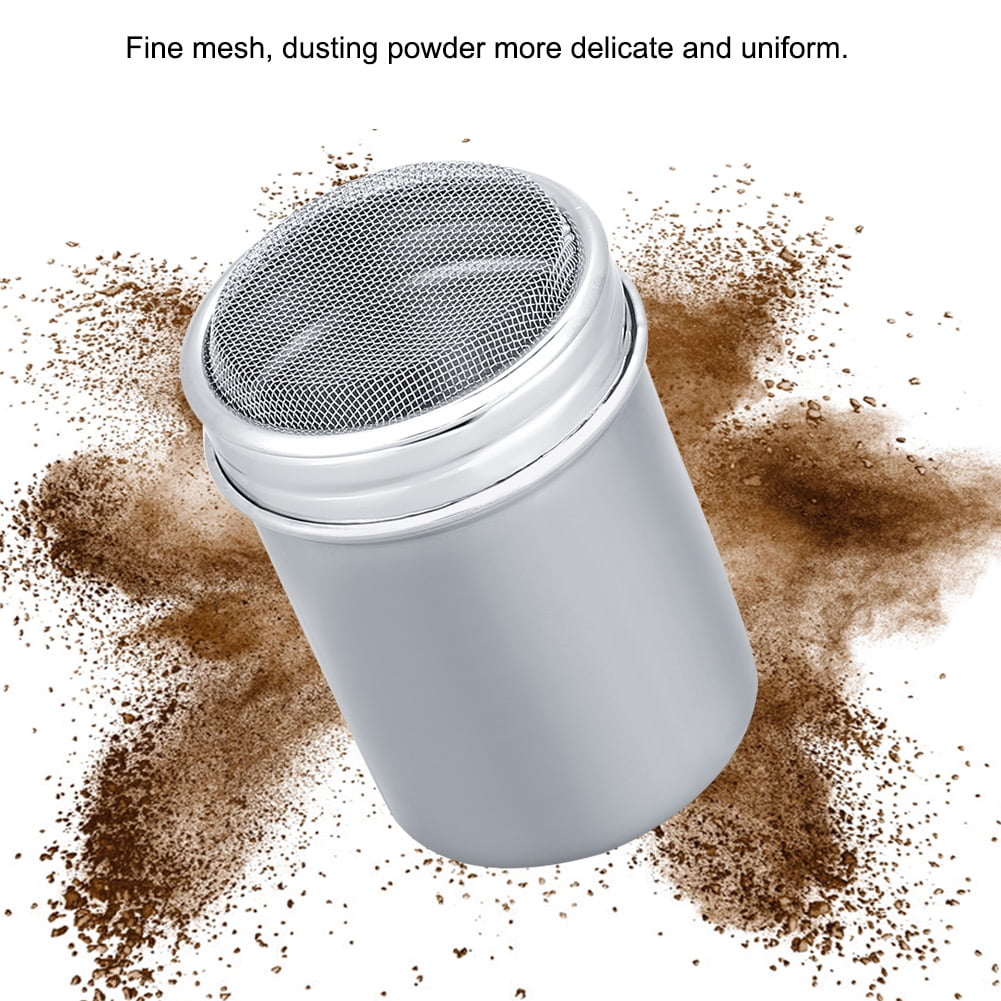 OTVIAP Cocoa Powder Shaker, Powder Shaker,Stainless Steel Powder Shaker Pot Cocoa Sugar Coffee