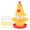 Yellow, variant on Apple-Shaped Bird Feeder - Outdoor Resin Hanging Bird Feeder with Metal Chain, Garden & Patio Decoration for Attracting Songbirds