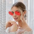 thumbnail image 3 of 1 pieza de anteojos con diseño de concha, gafas de moda, accesorios para fotos, gafas de sol para fiestas (rojo), 3 of 6