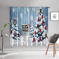 thumbnail image 3 of CUH Xmas Blackout Window Curtain Slot Top Printed Window Treatments Rod Pocket Window Drapes Blue W:34''x L:83'', 3 of 6