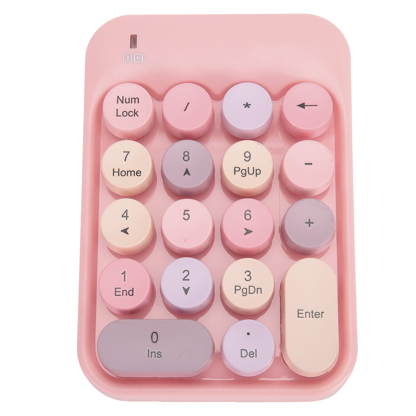 Wireless Numeric Keypad, 2.4GHz Portable Cute Number Pad With Chocolate