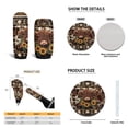 thumbnail image 6 of Yuyamidu Highland Cow Car Seat Covers Full Set Brown Aztec Car Carpet Mats Steering Wheel Cover Sunflower Safe Belt Pads Handbrake Cover Set Coasters, Set of 15, 6 of 6