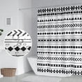 thumbnail image 3 of JOOCAR Black and White Fabric Bathroom Shower Curtain Boho Abstract Geometric Pattern Waterproof Polyester Shower Curtains for Modern Minimalist Artistic Aesthetic Home Decorative, 72x72 Inch, 3 of 7