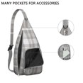 thumbnail image 2 of Striped & Checkered Fusion Sling Backpack - Unique Pattern Crossbody Bag, Stylish Pack for Urban Explorers, 2 of 4