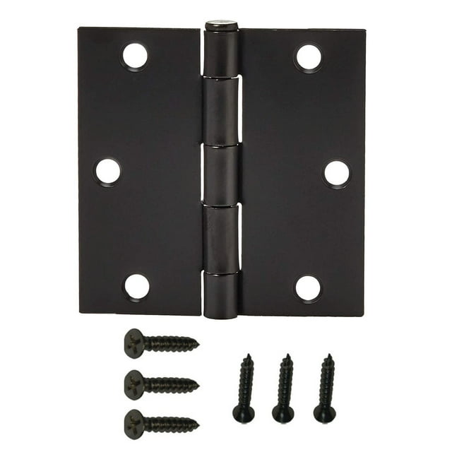 50pair(100pcs)Steel door hinge 3-1/2"Square corner, oil rubbed bronze,removable pin,door hinge, mobile home door hinge  and cabinet hinge,with screws