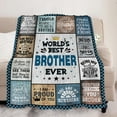 thumbnail image 2 of Gifts for Brother Adult, Birthday Gifts for Brother from Brother Sister, Gifts for My Brother, Brother GIFS for Fathers Day Christmas, Brother Blanket 60X50”, 2 of 5