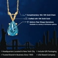 thumbnail image 2 of Gem Stone King 10K Yellow Gold London Blue Topaz Pendant Necklace for Women | 1.42 Cttw | Gemstone November Birthstone | Pear Shape 8X6MM | With 18 inch Chain, 2 of 6