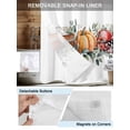 thumbnail image 3 of No Hook Cloth Fabric Shower Curtain with Snap in Liner, Orange Pumpkin Fall Waterproof Shower Curtains Set with See Through Top Window, Rugby Thanksgiving Eucalyptus Leaves Bath Curtains 72"x78", 3 of 6