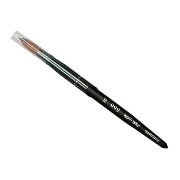 999 kolinsky acrylic nail brush black titanium size 10