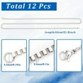 thumbnail image 2 of 12pcs 201 Stainless Steel box Chain Necklaces set for Beaded Necklace Making Stainless Steel color 21.6 inch(55cm), 2 of 5