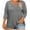 Gray, variant on Fall Fashion Must Haves Women's Classic V Neck Solid Color Top Three Quarter Sleeve Basic Wardrobe Essential Tees Tshirts Women Fall Clothes