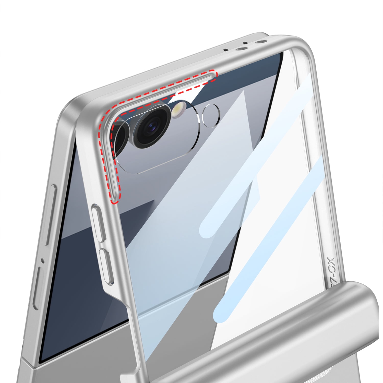 for Samsung Galaxy Z Flip 7 Case with Full Hinge Protection, Includes Stylus + Holder, Tempered Glass for Small Screen, Ultra-Slim & Lightweight Phone Cover for Samsung Galaxy Z Flip 7 - Matachegreen