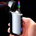 thumbnail image 5 of Nsxcdh USB Rechargeable Flameless Lighter Gift Box,Metal Alloy Slim,3.1x1.3x0.4 In,Double Arc Windproof Power Display,for Outdoor Travel Collection,Home Essentials, 5 of 7