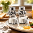 thumbnail image 3 of Guodhu Funny Dog Pepper Shakers Set Glass Body Stainless Steel Lid 4 Adjustable Modes for Salt Pepper Spice(A), 3 of 6
