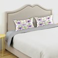 thumbnail image 5 of Purple Butterfly Pattern King Size Pillowcase Ultra Soft Silky Fabric Wrinkle Fade Resistant 20x40in, 5 of 9