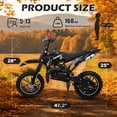 thumbnail image 5 of Gpower 49cc Dirt Bike for Kids 6–15, 2-Stroke Gas-Powered Mini Bike, 1-Seater, Black, 5 of 11
