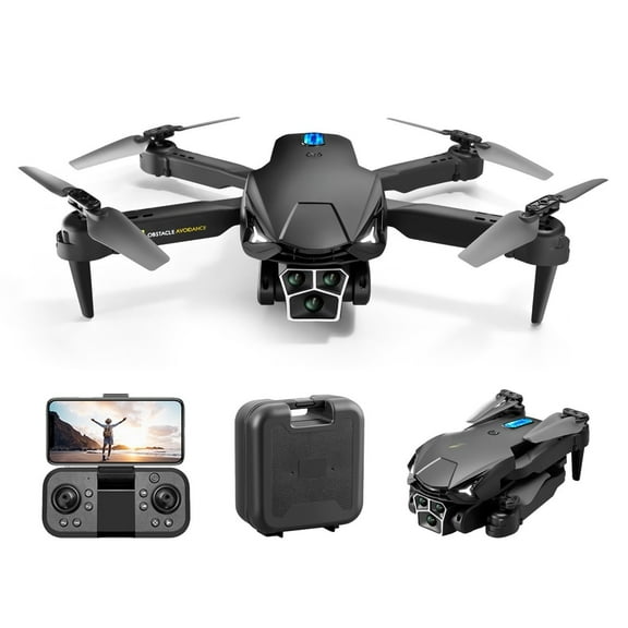 Drones for Adults Clearance, Drone Three Camera HD Aerial Camera Folding Obstacle Avoidance Remote Control Airplane Toys