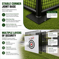 thumbnail image 5 of YUNIC Black 10ft×8ft×8ft Golf Driving Cage, Metal Frame with Target Screen & Tri-Turf Mat for Garage Backyard Indoor Outdoor, 5 of 9