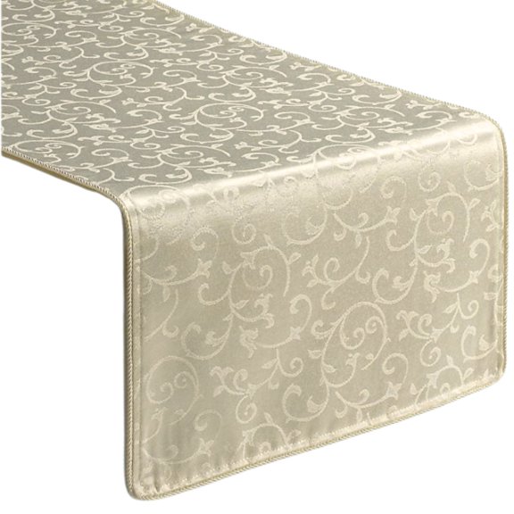 Lenox Opal Innocence Table Runner, Ivory, 70x14"