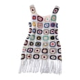 thumbnail image 1 of Robe de Plage pour Femmes en Crochet Colorée Sans Manches Ajourée à Franges, 1 of 7