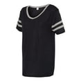 thumbnail image 2 of Alternative - Women's Varsity Vintage Jersey T-Shirt - Color - Black/ Smoke Grey - Size - L, 2 of 5