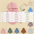 thumbnail image 3 of mgoYE Baby Boys Girls Bubble Romper Solid Jumpsuit Hoodie Fall Winter Clothes with Pockets(Green,12-18 Months), 3 of 4