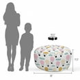 thumbnail image 4 of Hot Air Balloon Pouf Cover with Zipper, Repeating Balloon Cartoon Vehicle in the Air Travel Illustration, Soft Decorative Fabric Unstuffed Case, 30" W X 17.3" L, White Multicolor, by Ambesonne, 4 of 5
